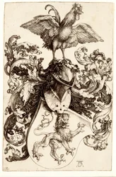 Coat of Arms with a Lion and a Cock, 1502-03